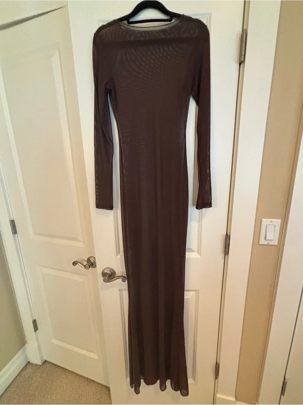Women’s Long Sleeve Swim Coverup - Brown